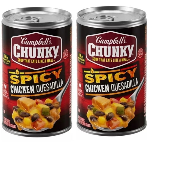 (2 pack) Campbell's Chunky Spicy Chicken Quesadilla Soup - 18.8oz