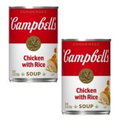 (2 pack) Campbell's Condensed Chicken and Rice Soup, 10.5 oz Can