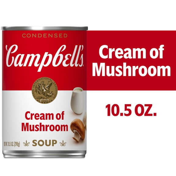 (2 pack) Campbell's Condensed Cream of Mushroom Soup, 10.5 oz Can