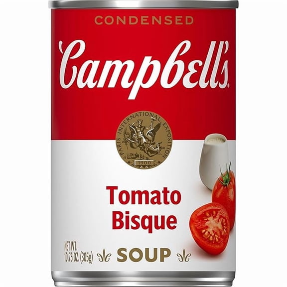 (2 pack) Campbell's Condensed Tomato Bisque Soup, 10.75 oz Can