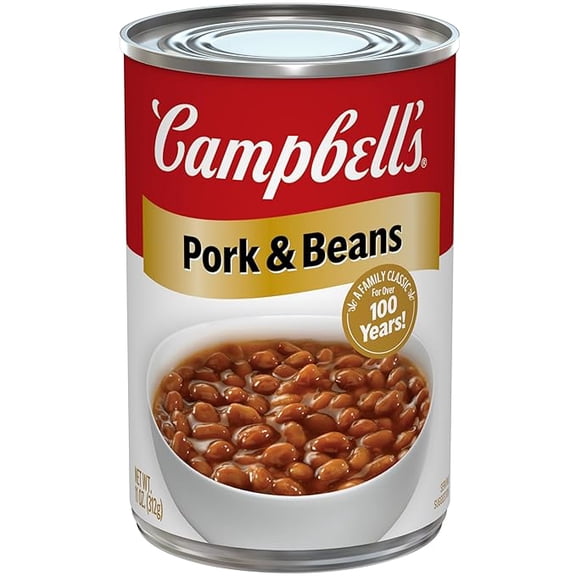 (2 pack) Campbell's Pork and Beans, 11 oz Can