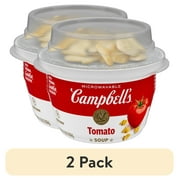 (2 pack) Campbell's Ready to Serve Classic Tomato Soup with Original Goldfish Crackers, 7.35 oz Microwavable Bowl