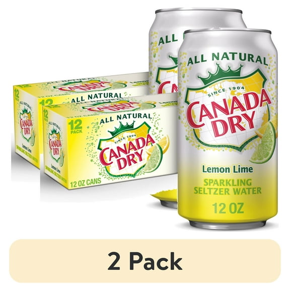 Canada Dry Lemon Lime Sparkling Seltzer Water, 12 fl oz, 12 Pack Cans