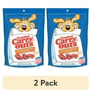 (2 pack) Canine Carry Outs Bacon & Cheese Flavor Dog Treats, 4.5oz