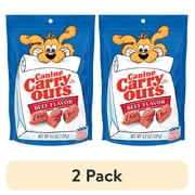(2 pack) Canine Carry Outs Beef Flavor Dog Treats, 4.5 oz Bag