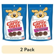 (2 pack) Canine Carry Outs Burger Minis Beef Flavor Dog Treats, 4.5oz Bag