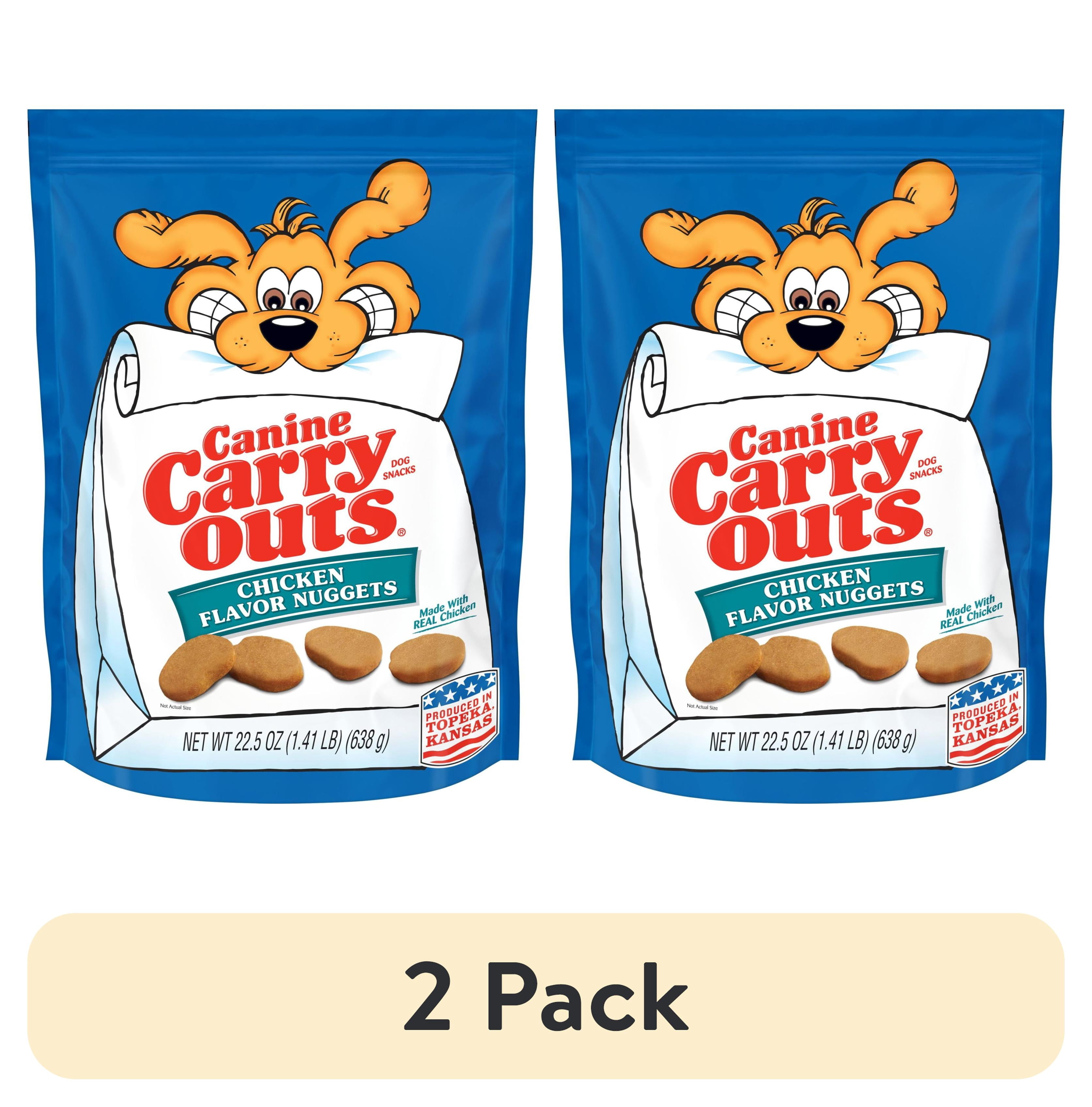 (2 pack) Canine Carry Outs Chicken Flavor Nuggets Dog Snacks, 22.5 Oz, Soft & Chewy Treats