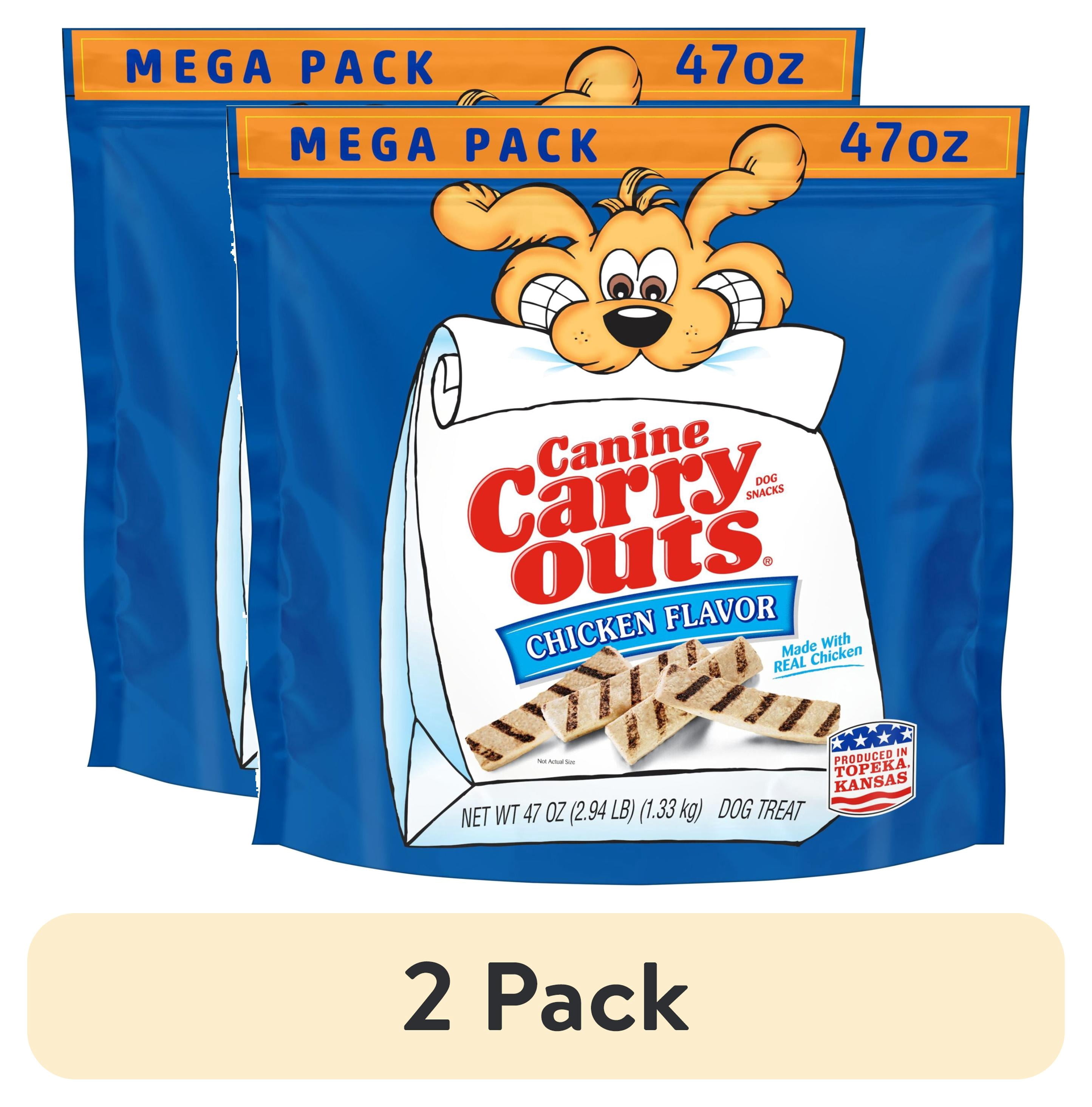 (2 pack) Canine Carry Outs Chicken Flavor Soft Dog Treats, 47 oz Bag