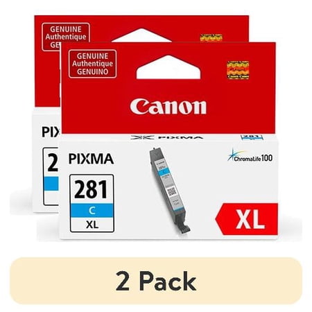 (2 pack) Canon CLI-281 XL C Cyan Ink Cartridge