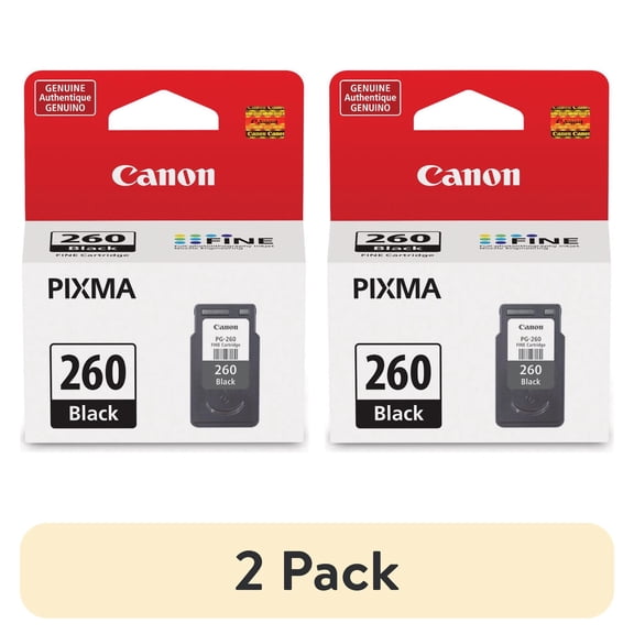 (2 pack) Canon PG-260 Black Ink Cartridge