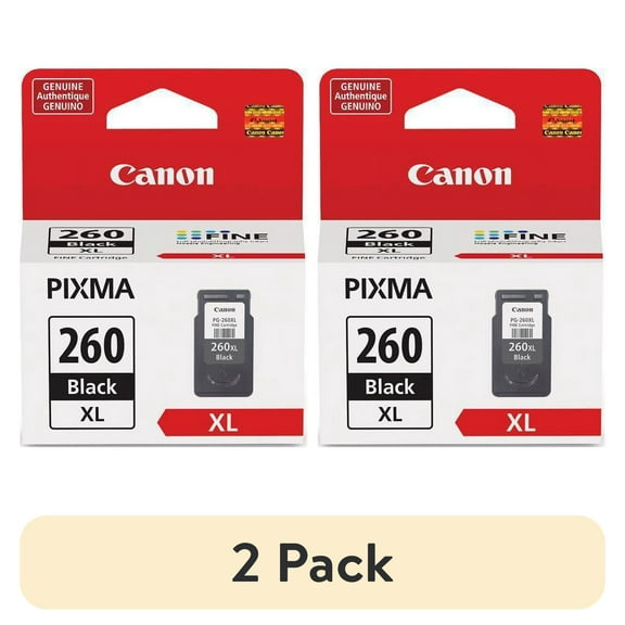 (2 pack) Canon PG-260 XL Black Ink Cartridge
