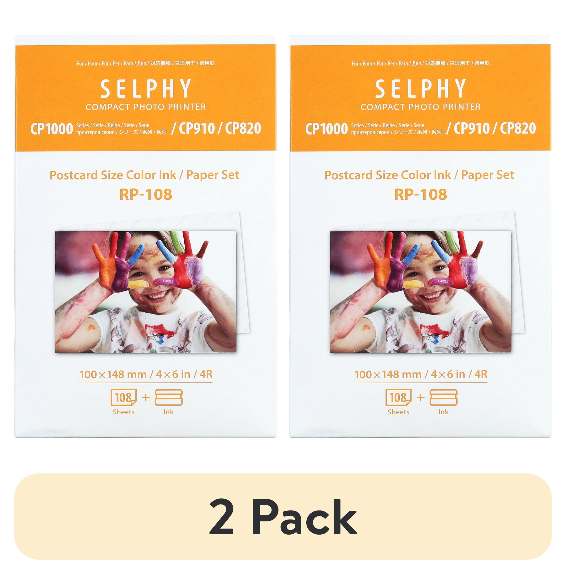 (2 pack) Canon RP-108 Tri-Color Printer Cartridges for SELPHY CP900/CP910