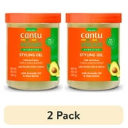 (2 pack) Cantu Avocado Hydrating Styling Gel, Flexible Hold with Avocado Oil and Shea Butter, 18.5 oz