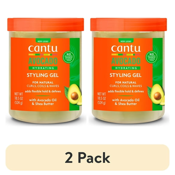 (2 pack) Cantu Avocado Styling Gel, 18.5 oz.