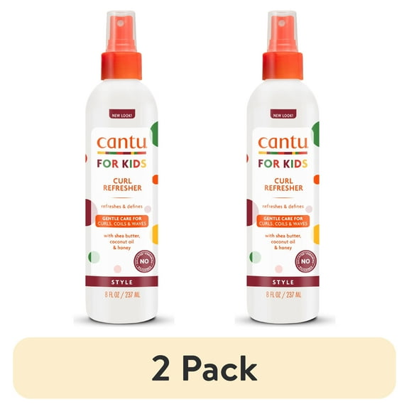 (2 pack) Cantu Care for Kids Curl Refresher with Shea Butter, 8 fl oz
