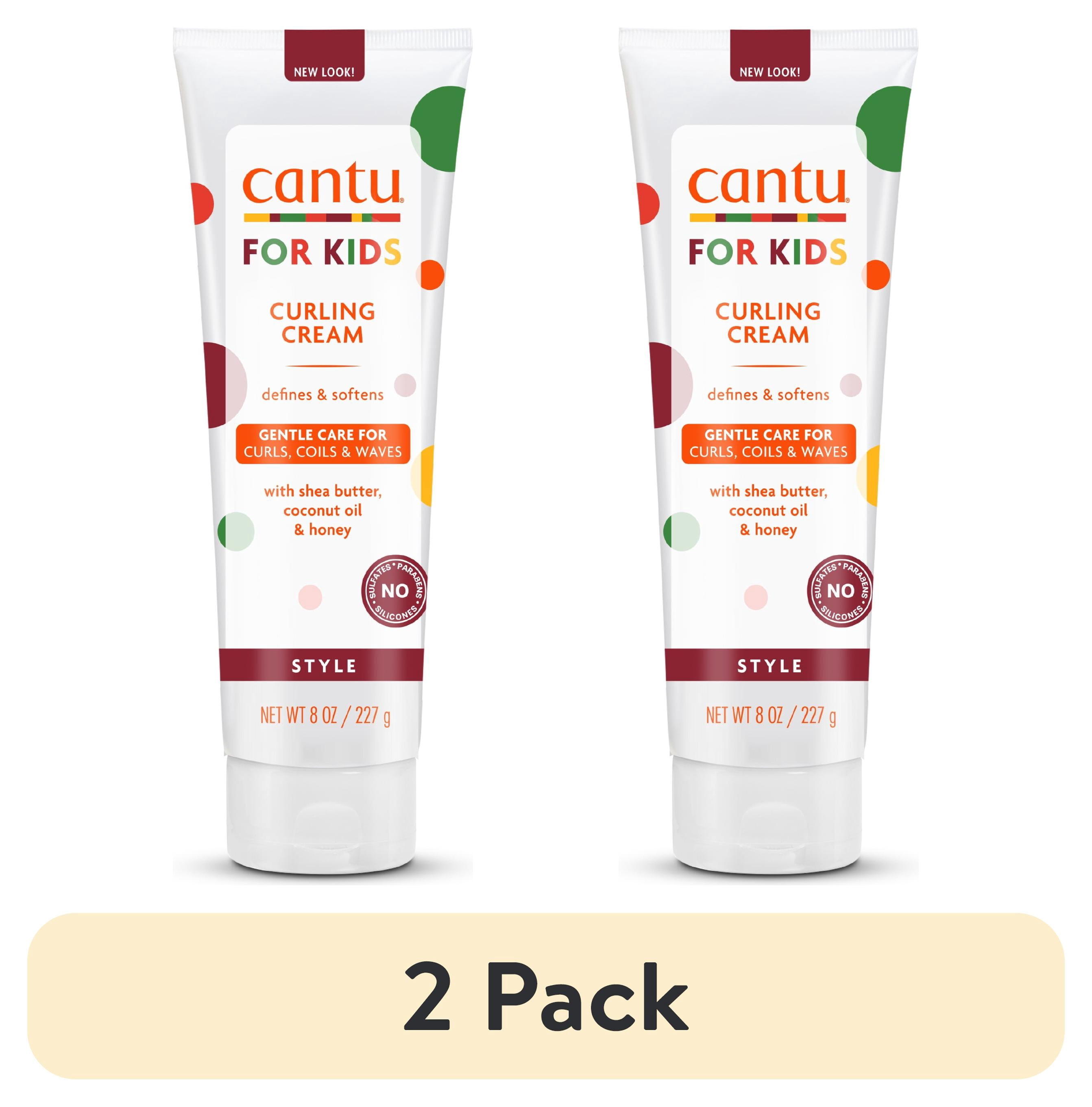 (2 pack) Cantu Care for Kids Paraben & Sulfate-Free Curling Cream with Shea Butter, 8 oz