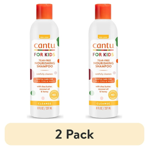 (2 pack) Cantu Care for Kids Gentle and Tear-Free Nourishing Shampoo, 8 oz