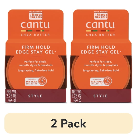 (2 pack) Cantu Extra Hold Edge Stay Gel, 2.25 oz