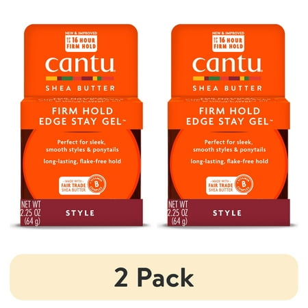 (2 pack) Cantu Extra Hold Edge Stay Gel, 2.25 fl oz