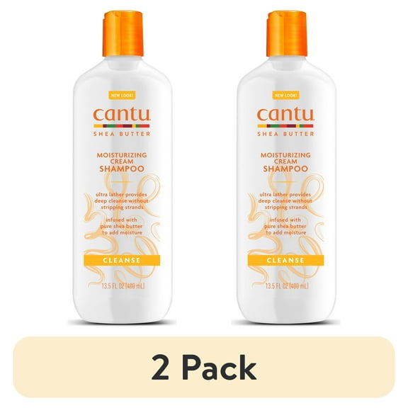 (2 pack) Cantu Shea Butter Moisturizing Cream Shampoo, 13.5 Oz