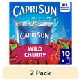 thumbnail image 1 of (2 pack) Capri Sun Wild Cherry Flavored with other natural flavor Juice Drink Blend, 10 ct Box, 6 fl oz Pouches, 1 of 15