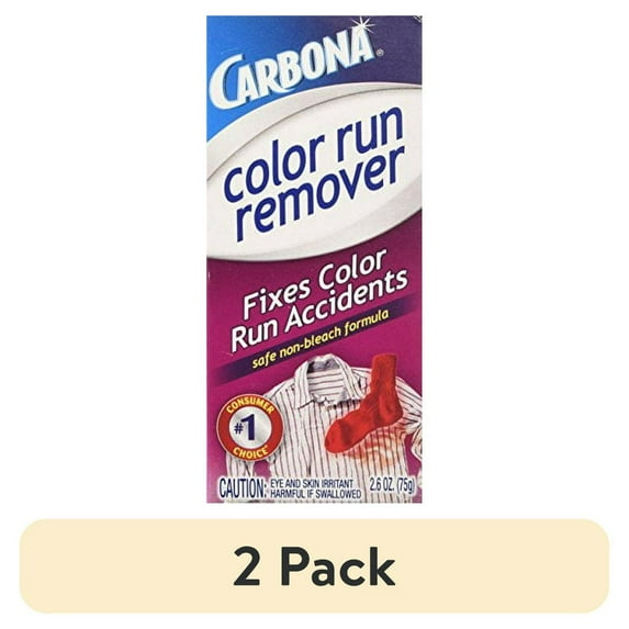 (2 pack) Carbona Color Run Remover, Non-Bleach Color Bleed Remover, Hand or Machine Use, 2.6 Oz
