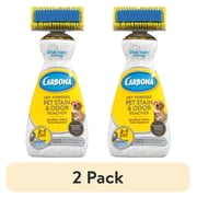2 pack Carbona 2-in-1 Oxy-Powered Pet Carpet Cleaner & Odor Remover, Dual Brush Sponge, 22 Fl Oz