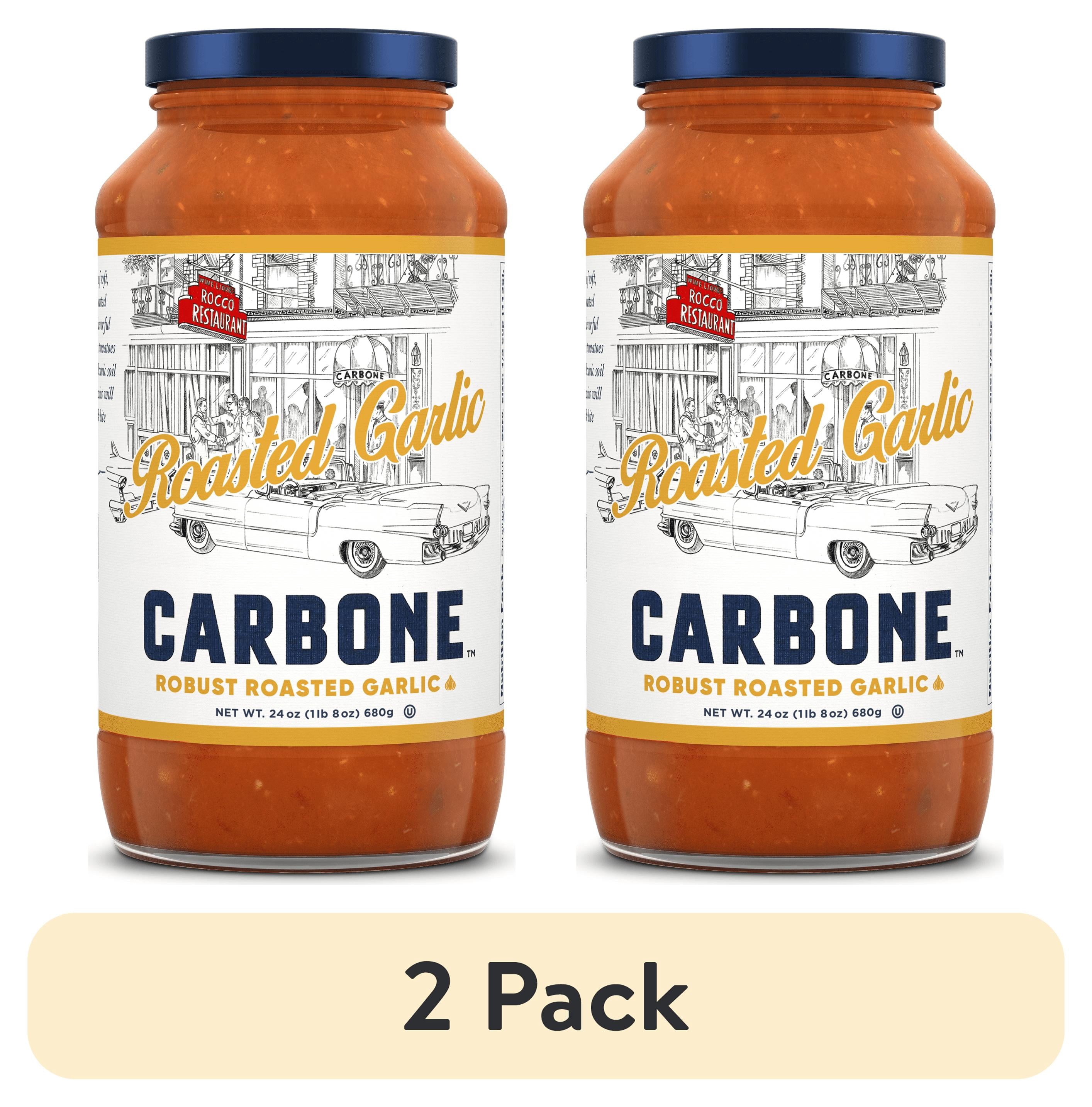 (2 pack) Carbone Fine Foods Roasted Garlic Pasta Sauce, 24 oz