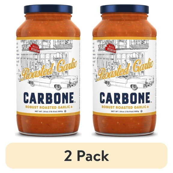 (2 pack) Carbone Fine Foods Roasted Garlic Pasta Sauce, 24 oz
