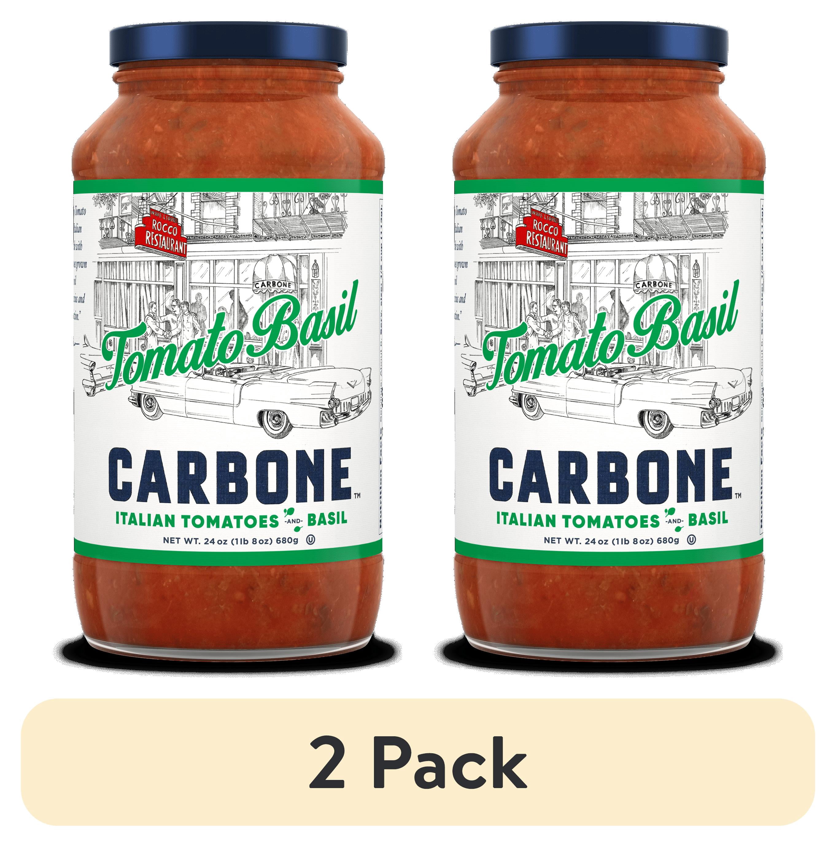 (2 pack) Carbone Fine Food Tomato Basil Pasta Sauce Made with Italian Tomatoes, 24 oz