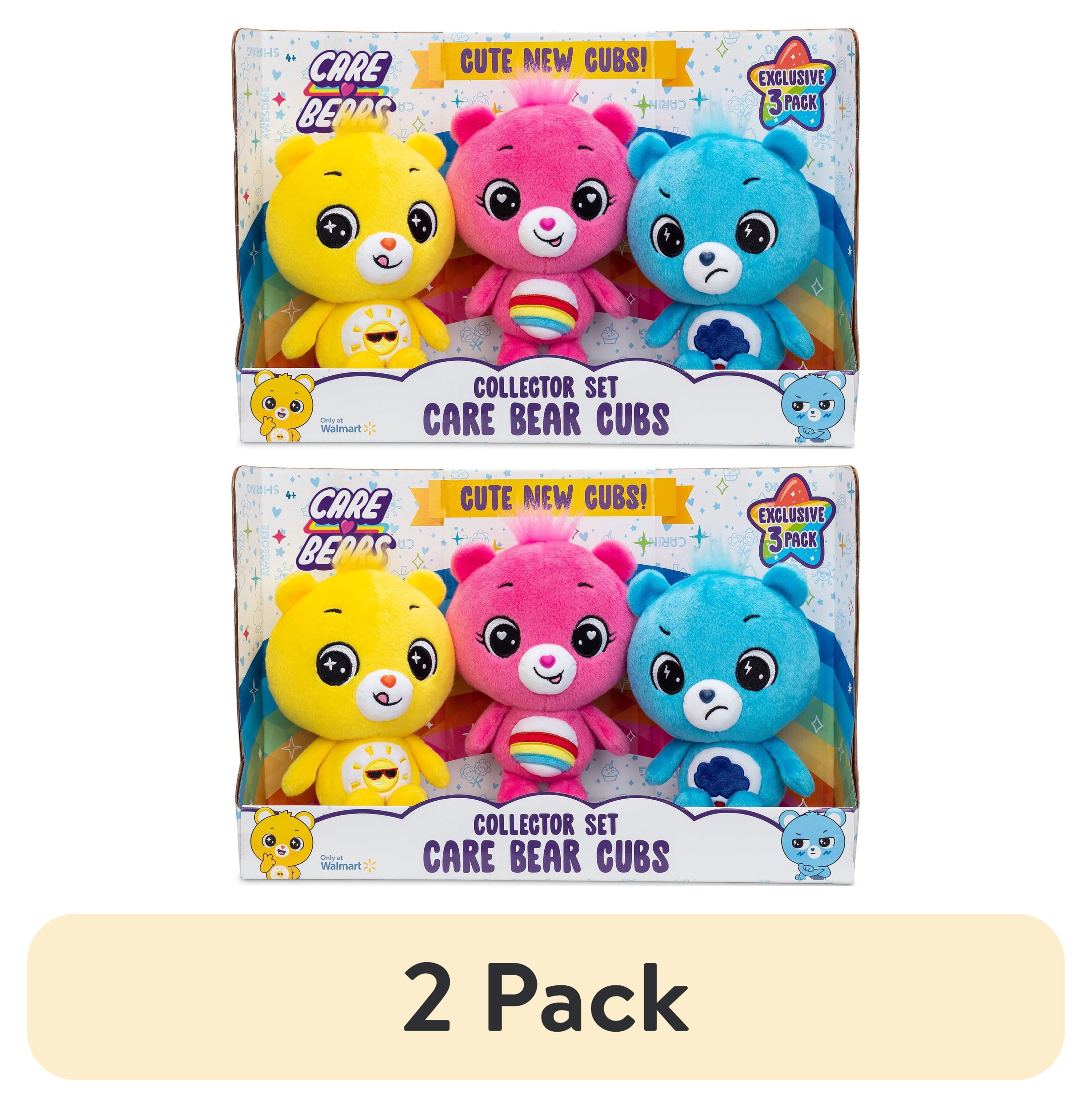 (2 pack) Care Bear Cubs 8 Inch Plush 3-Pack - Soft Huggable Material!