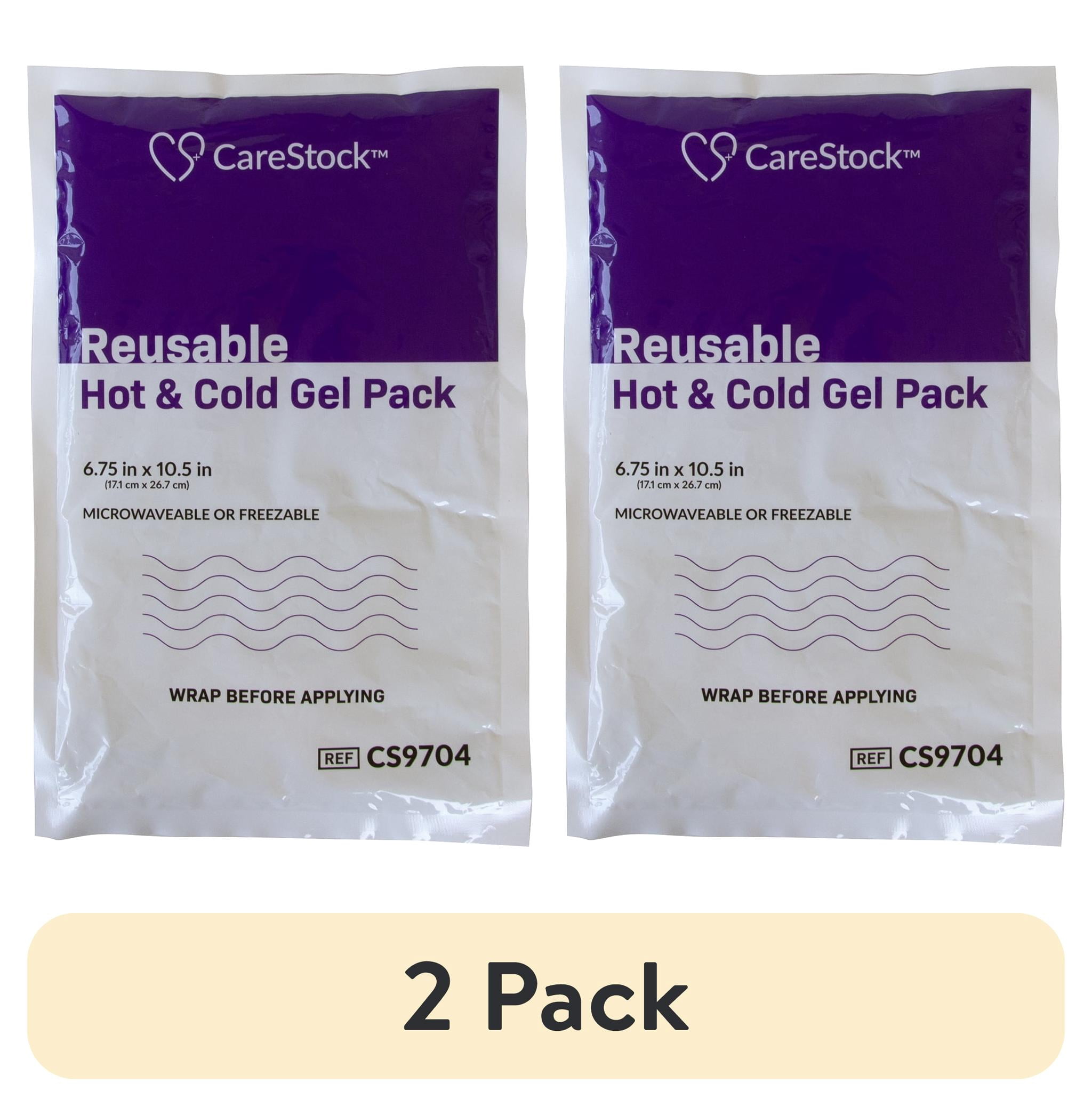 (2 pack) CareStock Reusable Hot & Cold Gel Pack, Microwave or Freeze, 1 Count, 1 Pack