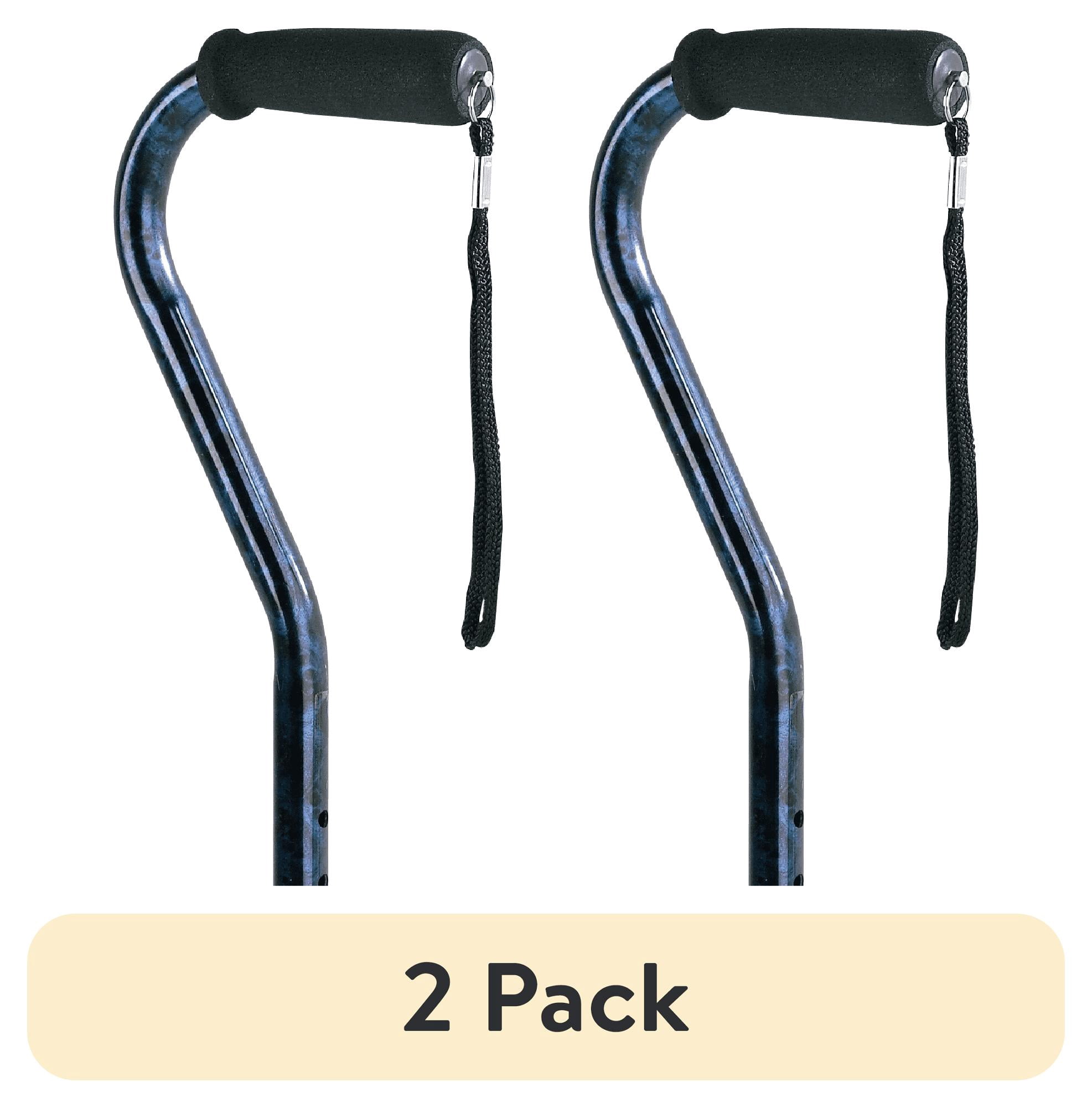 (2 pack) Carex Offset Adjustable Designer Walking Cane, Blue
