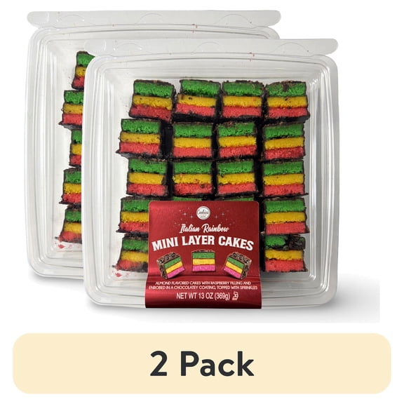(2 pack) Carlotta's Authentic Italian Rainbow Cookies | 13 Ounces