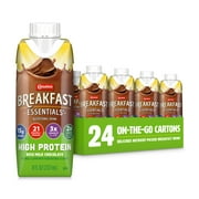 2 pack Carnation Breakfast Essentials High Protein Nutritional Drink Shakes, Rich Milk Chocolate Breakfast Shakes, 8 fl oz, 12 Pack