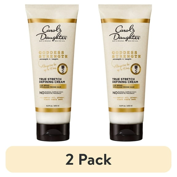 (2 pack) Carol's Daughter Goddess Strength True Defining Cream with Castor Oil for with All Hair Types, 6.8 fl oz