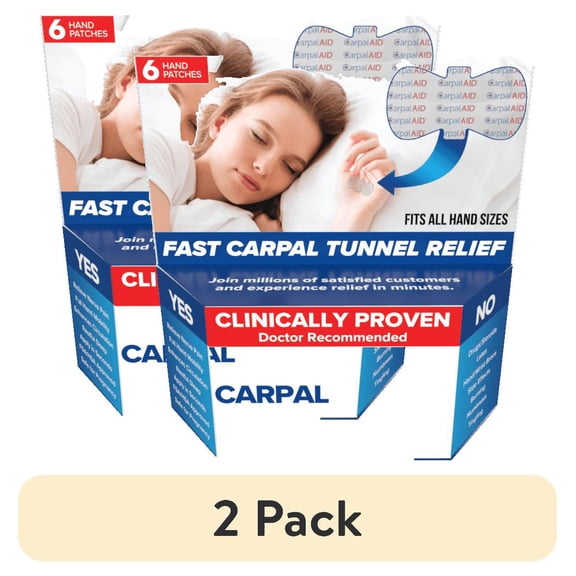(2 pack) Carpal AID Quick Relief from Carpal Tunnel Syndrome, One Size