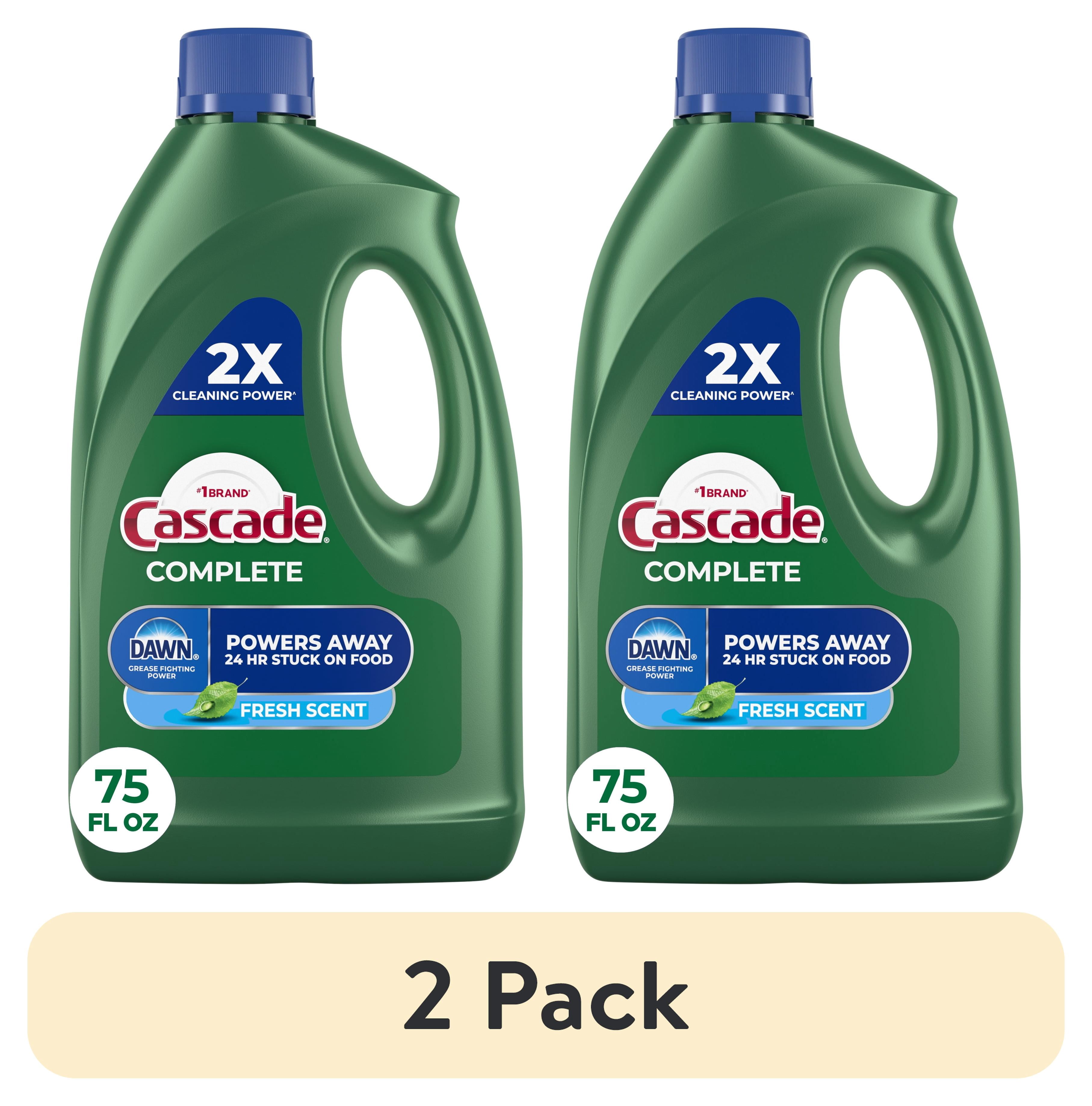 (2 pack) Cascade Complete Dishwasher Detergent Liquid Gel, Dish Detergent, Dish Soap, Fresh, 75oz