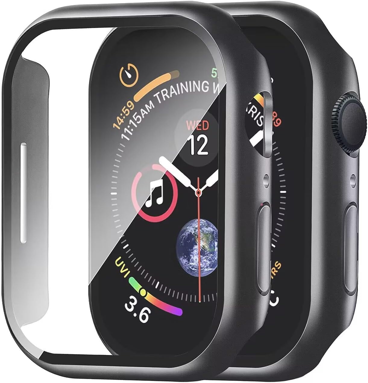 2 pack Case Built in Tempered Glass Screen Protector Compatible with