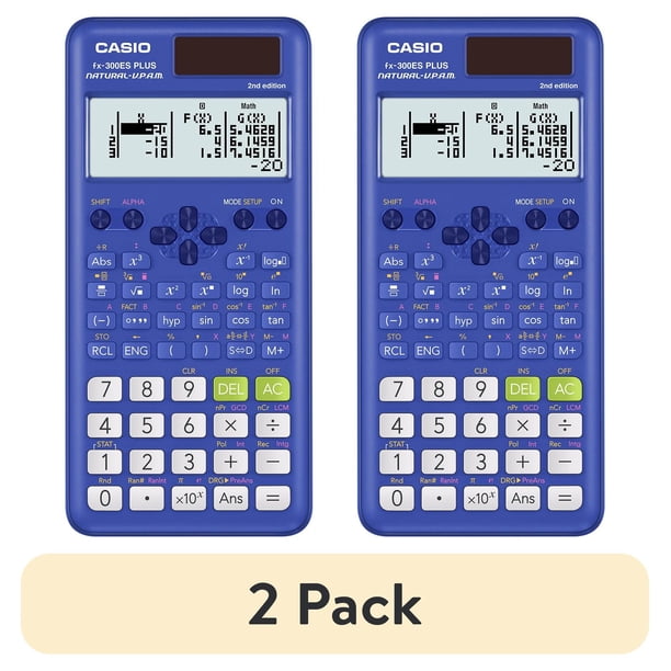 Casio FX-300ESPLUS2 Scientific Calculator - 2 Pack, Blue - Walmart