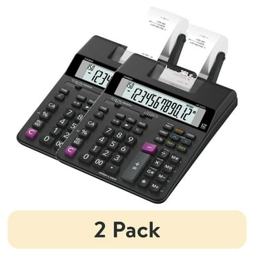 Casio HR-200RC 2 Color Printing Calculator with Clock/Calendar Feature, Black