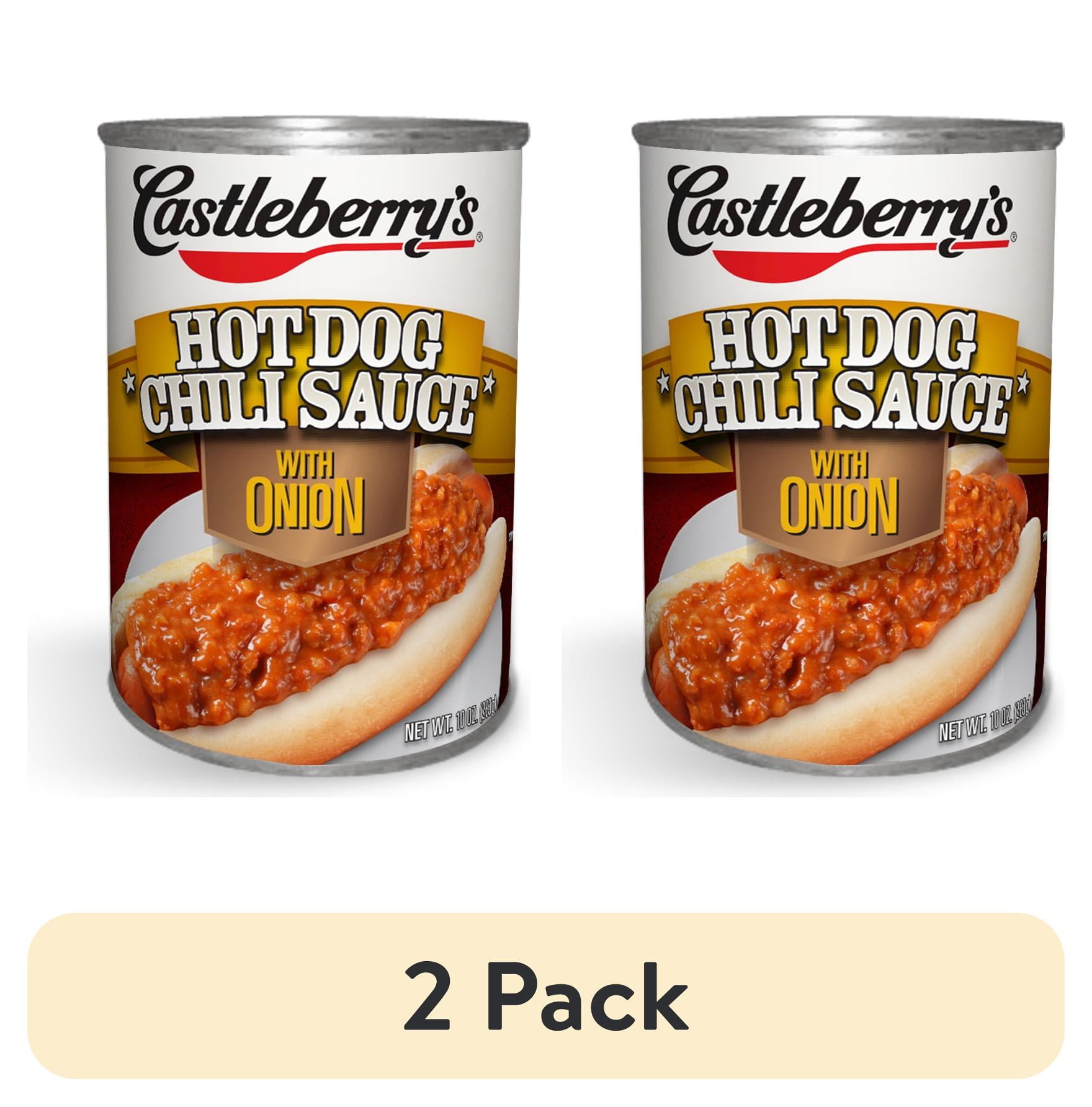 Castleberry's Hot Dog Chili Sauce with Onion 10 oz Can for Hot