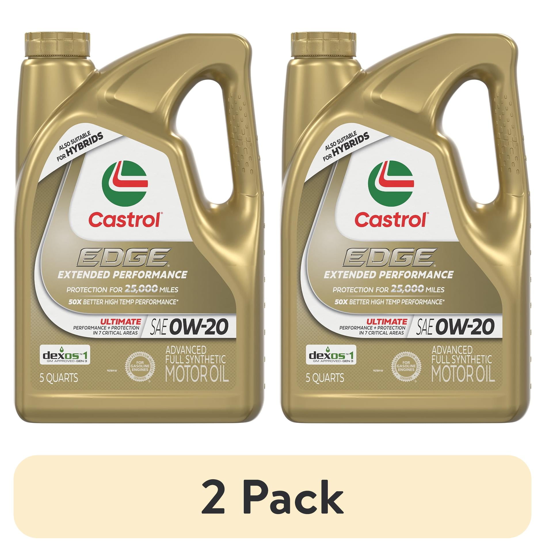 2 pack) Castrol EDGE Extended Performance 0W-20 Advanced Full