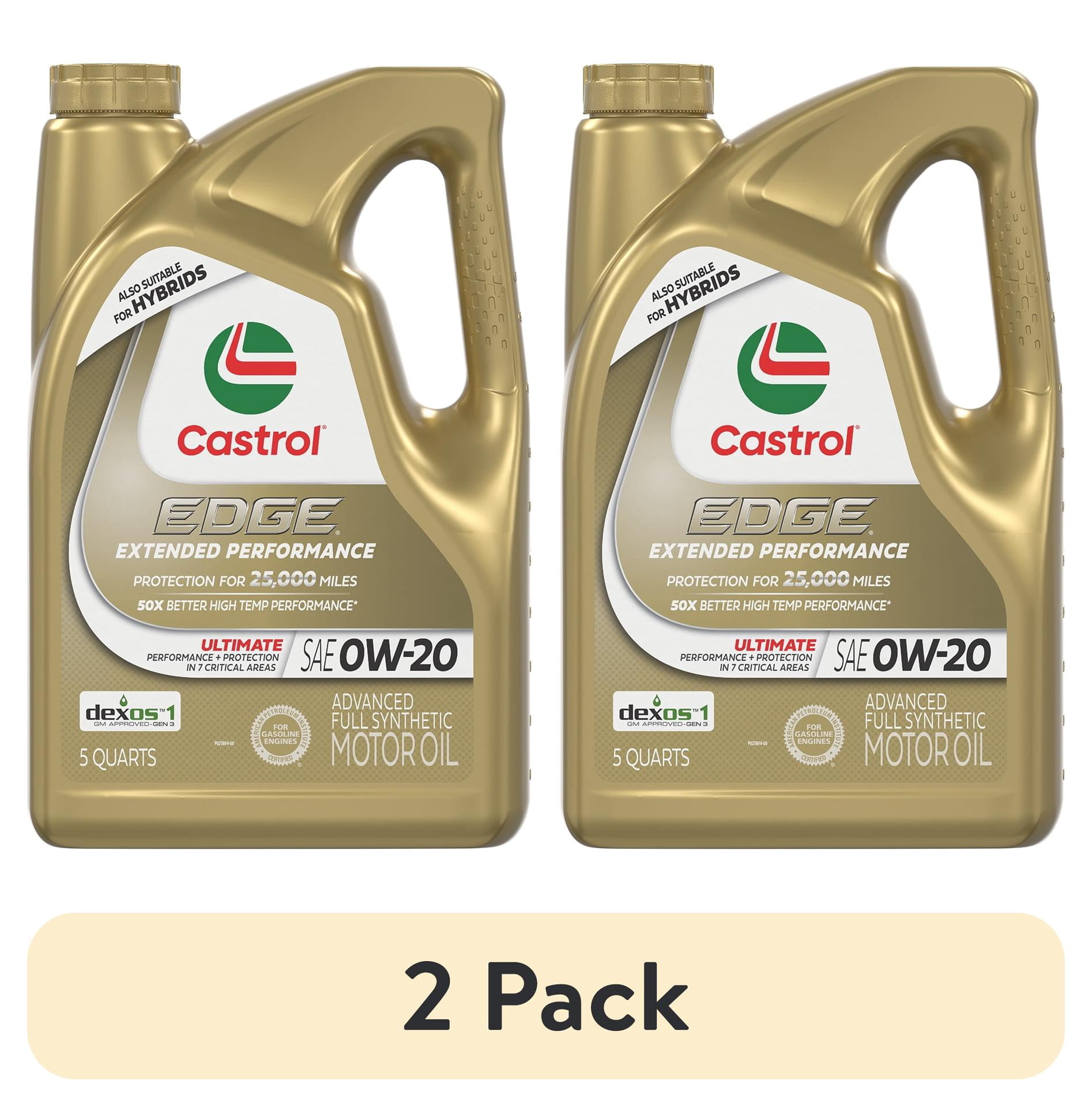 2 pack) Castrol EDGE Extended Performance 0W-20 Advanced Full