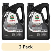 2 pack Castrol EDGE High Mileage 0W-20 Advanced Full Synthetic Motor Oil, 5 Quarts
