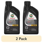 2 pack Castrol EDGE High Mileage 5W-30 Advanced Full Synthetic Motor Oil, 1 Quart