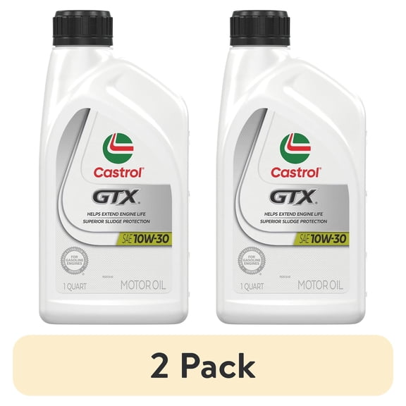 (2 pack) Castrol GTX 10W-30 Conventional Motor Oil, 1 Quart