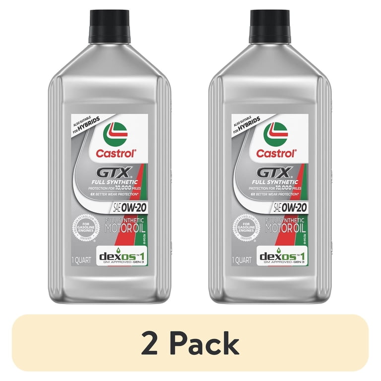 Castrol GTX Full Synthetic 0W-20 Motor Oil - 1 Quart - Walmart.com