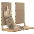 thumbnail image 1 of 2-pack Cat Board  25.6'' Tall Cardboard L Shape Vertical Scratchers For Indoor Cats Wall And Couch Large, 1 of 7