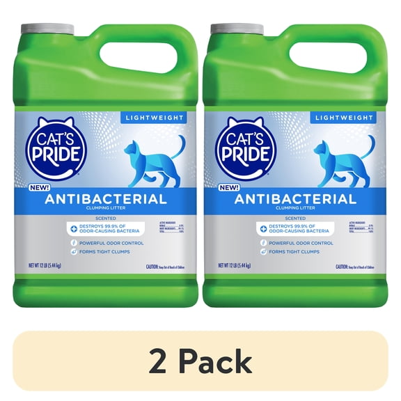 (2 pack) Cat's Pride Antibacterial Scented Clumping Litter 12lb Jug